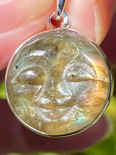 Labradorite Moon Pendant - Morganna’s Treasures