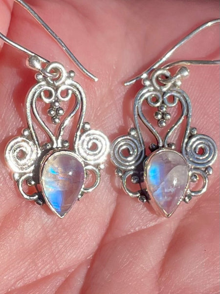 Rainbow Moonstone Earrings