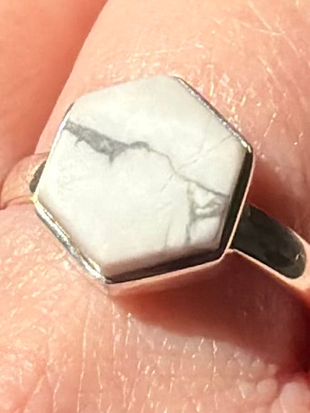 White Howlite Ring Size 10 - Morganna’s Treasures