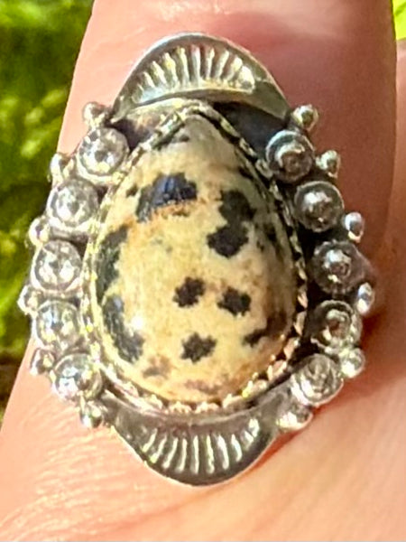 Dalmatian Jasper Ring Size 7 - Morganna’s Treasures
