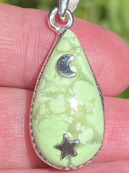 Moon & Star Variscite Pendant - Morganna’s Treasures 