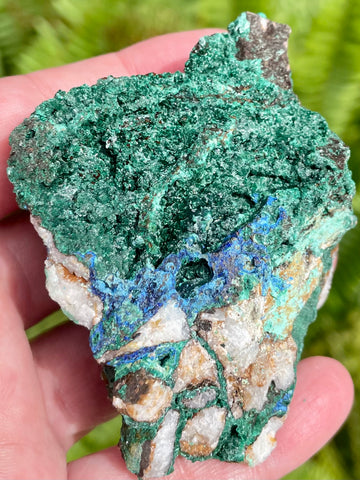 Azurite in Malachite from Morocco - Morganna’s Treasures 