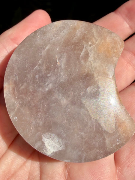 Flower Agate Crescent Moon