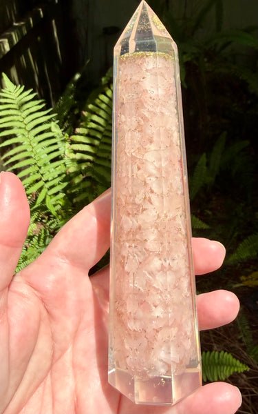 Rose Quartz Orgonite Tower - Morganna’s Treasures