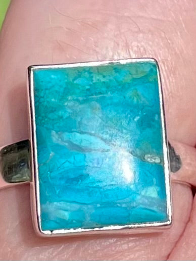 Rare Blue Peruvian Opal Ring Size 8 - Morganna’s Treasures 