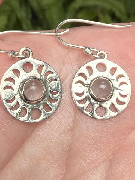 Rose Quartz Phases of the Moon Earrings - Morganna’s Treasures