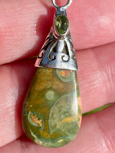 Rainforest Opal and Peridot Pendant - Morganna’s Treasures 