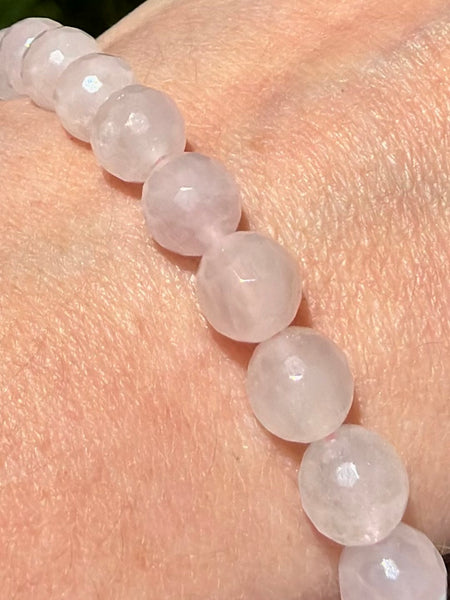 Adjustable Faceted Rose Quartz Bracelet - Morganna’s Treasures