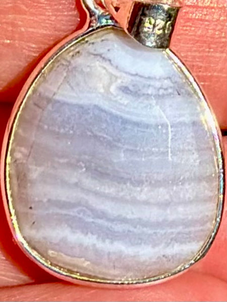 Blue Lace Agate Pendant - Morganna’s Treasures