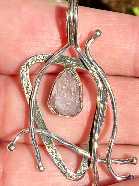 Rose Quartz Abstract Pendant