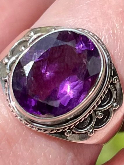 Purple Amethyst Ring Size 10 - Morganna’s Treasures 