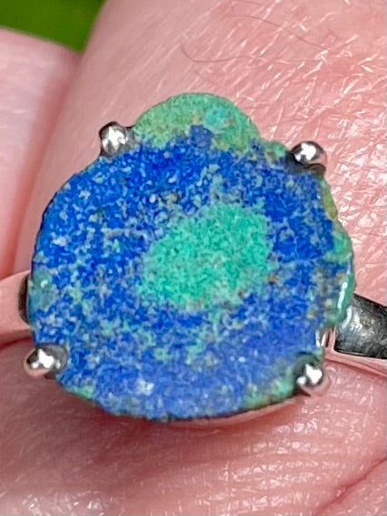 Stunning Azurite in Malachite Stalactite Ring Size 8.5 - Morganna’s Treasures 