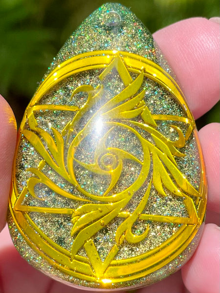 Star of David Aquamarine, Moonstone, Blue Apatite, Peruvian Chrysocolla, Aluminum & Quartz Orgonite Pendant - Morganna’s Treasures