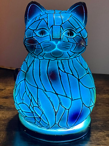 Resin LED Cat Lamp - Morganna’s Treasures