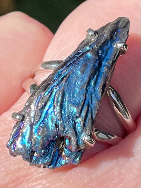 Rainbow Aura Kyanite Ring Size 8 - Morganna’s Treasures