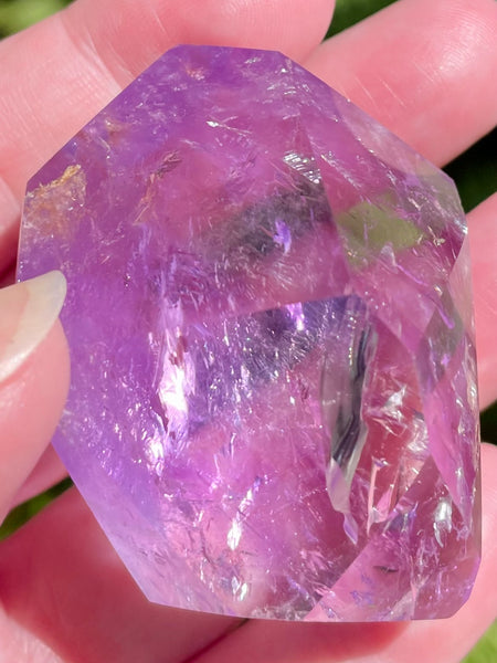 Faceted Purple Amethyst with Rainbows - Morganna’s Treasures 