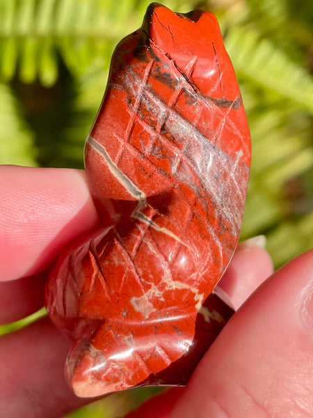 Carved Red Jasper Cobra - Morganna’s Treasures 