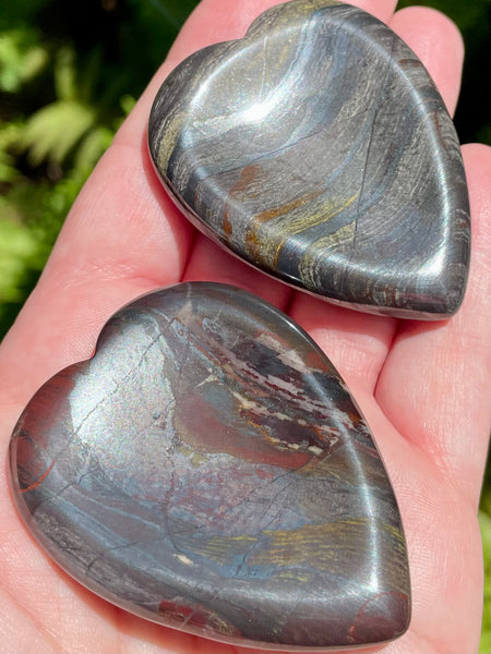 Tiger Iron Heart Palm Stones - Morganna’s Treasures 