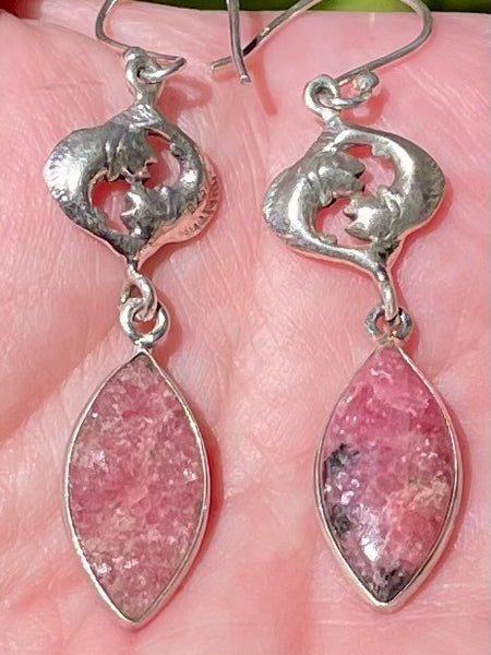 Rhodonite Fish Earrings