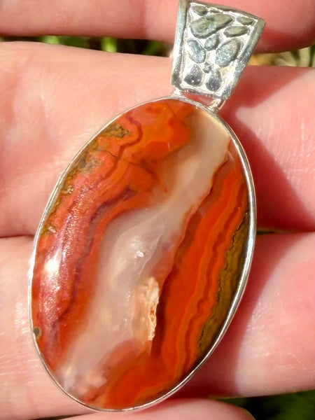 Stunning Red Seam Agate Pendant