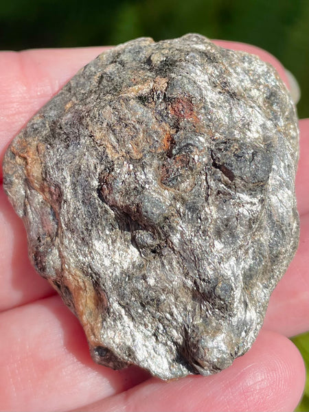 Beautiful Garnet with Mica Schist Palm Stone - Morganna’s Treasures