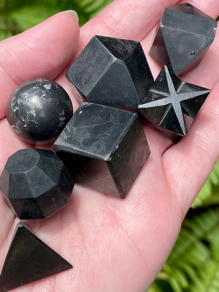 Shungite Sacred Geometry Crystal Set - Morganna’s Treasures