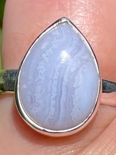 Blue Lace Agate Ring Size 5.5 - Morganna’s Treasures
