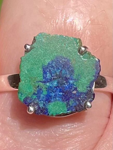 Stunning Azurite in Malachite Stalactite Ring Size 7.5 - Morganna’s Treasures 