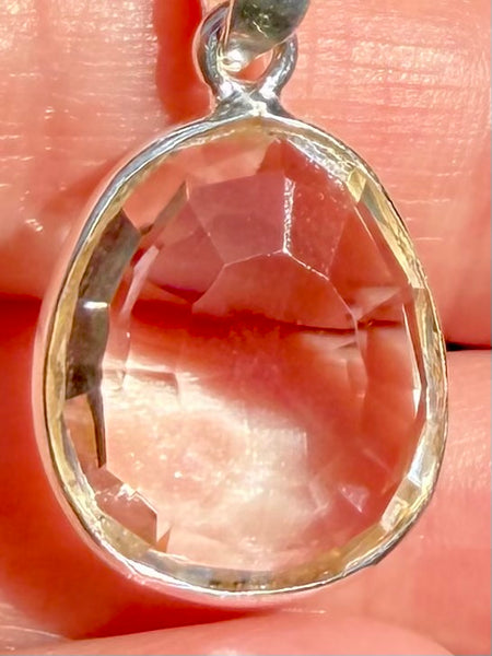 Faceted Clear Quartz Pendant