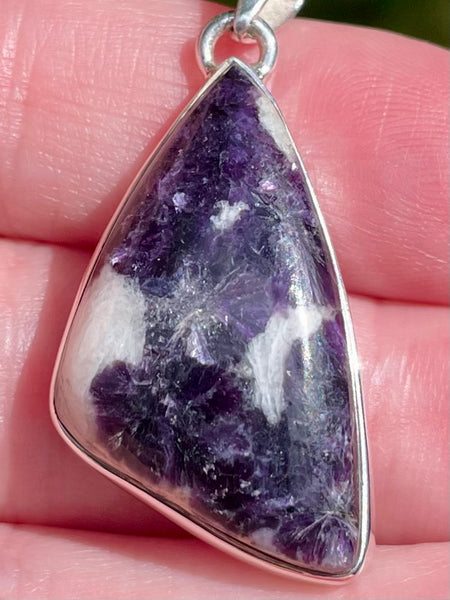 Lepidolite in Agate Pendant - Morganna’s Treasures