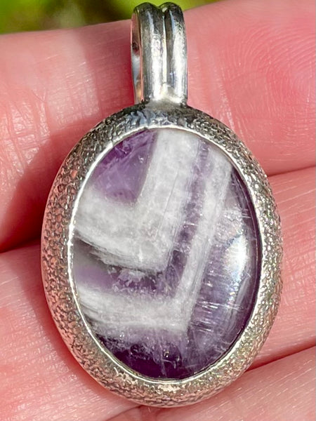 Chevron Amethyst Pendant - Morganna’s Treasures