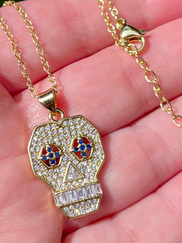 Zircon Skull Necklace - Morganna’s Treasures