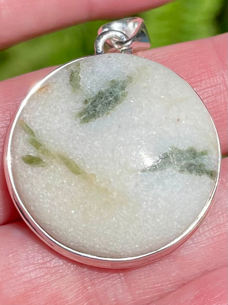 Green Tourmaline in Quartz Pendant - Morganna’s Treasures