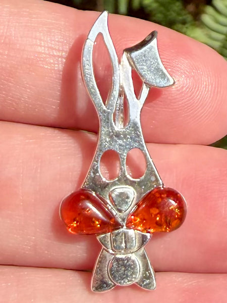 Baltic Amber Rabbit Pendant - Morganna’s Treasures