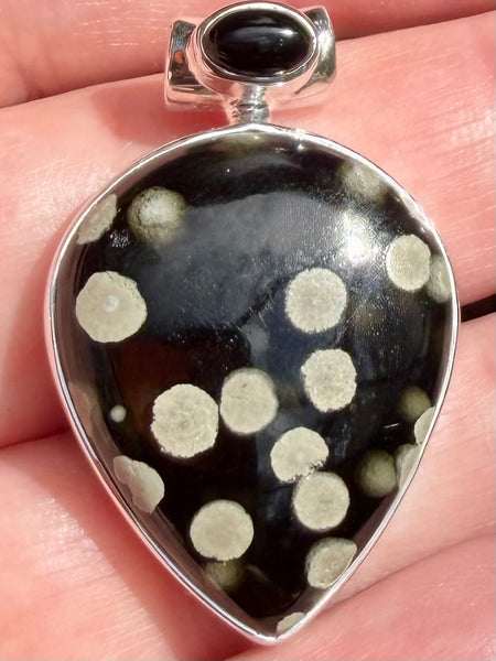 Galaxy Obsidian and Black Onyx Pendant - Morganna’s Treasures