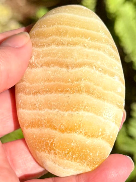 Large Orange Calcite Palm Stone