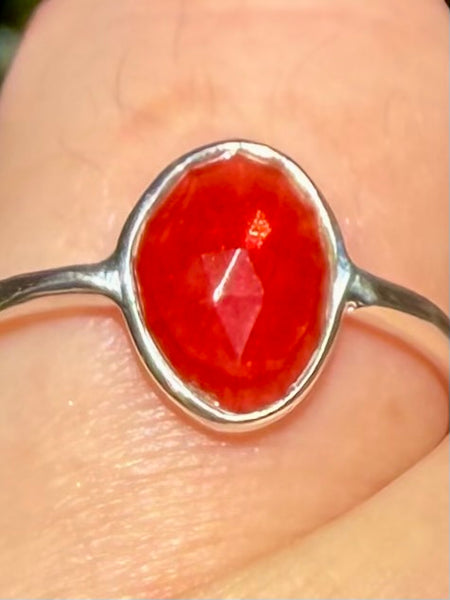 Gorgeous Faceted Garnet Ring Size 7 - Morganna’s Treasures