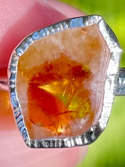 Citrine Stalactite Ring Size 8