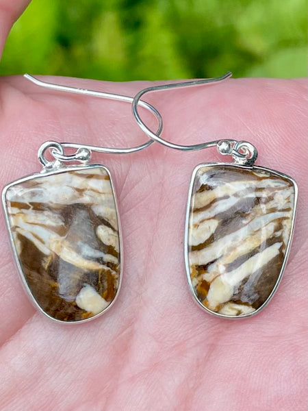 Peanut Wood Jasper Earrings - Morganna’s Treasures 