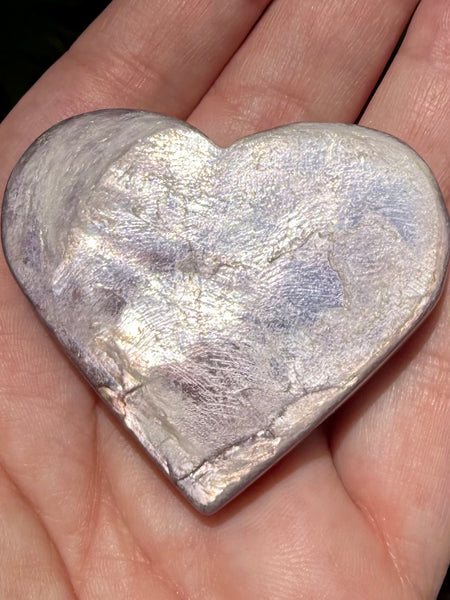 Purple Mica Heart Palm Stone - Morganna’s Treasures