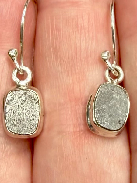 Stunning Muonionalusta Meteorite Earrings
