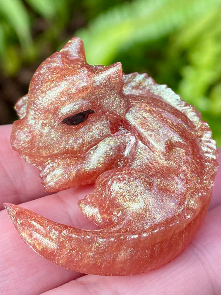 “Honey” Resin Dragon - Morganna’s Treasures 