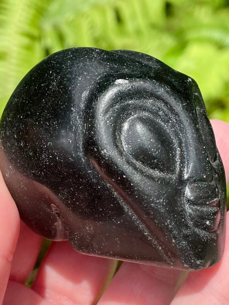 Black Obsidian Carved Alien Skulls - Morganna’s Treasures