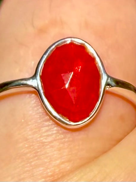 Gorgeous Faceted Garnet Ring Size 7 - Morganna’s Treasures