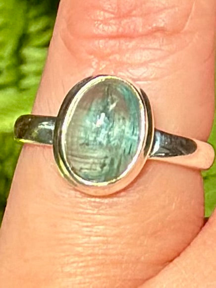 Gorgeous Aqua Kyanite Ring Size 5.5
