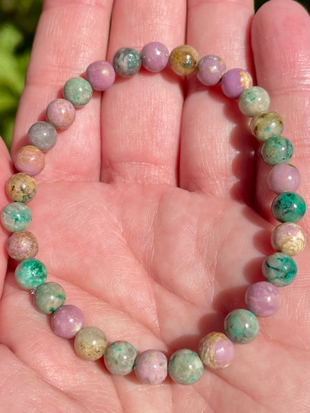 Phosphosiderite and Chrysocolla Bracelet - Morganna’s Treasures