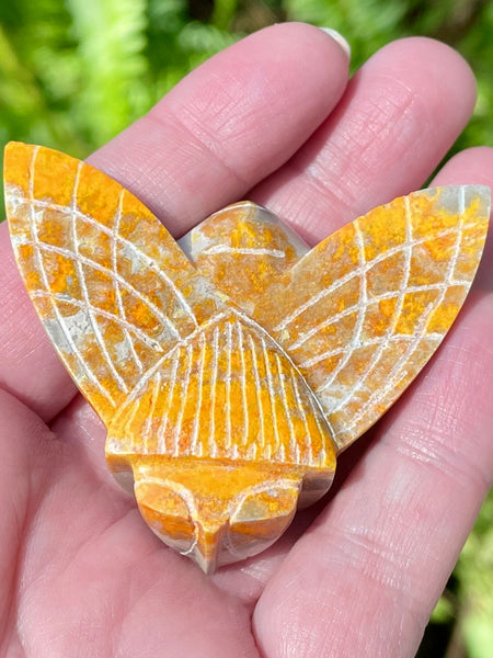 Hand Carved Bumblebee Jasper Bee - Morganna’s Treasures