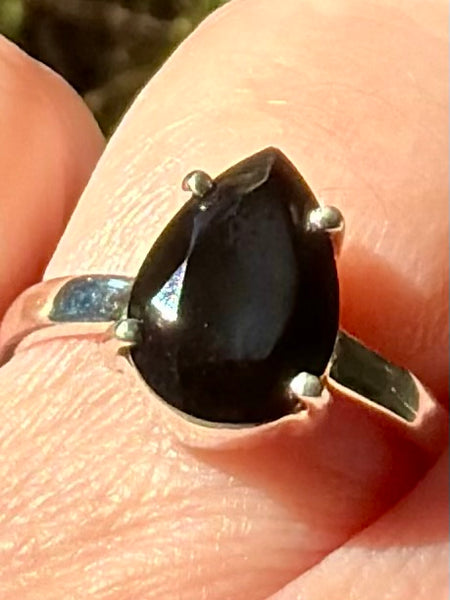 Faceted Black Onyx Ring Size 8 - Morganna’s Treasures