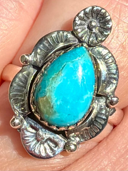 Blue Mohave Turquoise Ring Size 8.5
