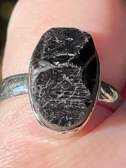 Rough Russian Shungite Ring Size 6 - Morganna’s Treasures